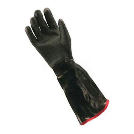 Pip Coated Gloves, Neoprene, Etched Rough Finish, Full, Black, L 57-8653R/L